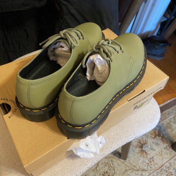 Dr Martens - 1461 Oxford Shoes - Muted Olive - Brand New - Picture 5 of 6